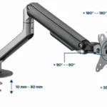 Gembird podesivi držač za monitor, tilt, 17-32 max.9kg (MA-DA1-05)