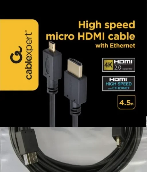 Gembird HDMI male to micro D-male black kabl4.5 m (CC-HDMID-15)