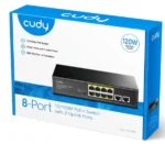Cudy FS1010P 8-Port 10/100M PoE+ Switch, 2 Uplink 10/100M, 120W, 250m,4KV steel (Alt.PFS3009-8ET-96) - Slika 3
