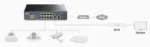 Cudy FS1010P 8-Port 10/100M PoE+ Switch, 2 Uplink 10/100M, 120W, 250m,4KV steel (Alt.PFS3009-8ET-96) - Slika 8