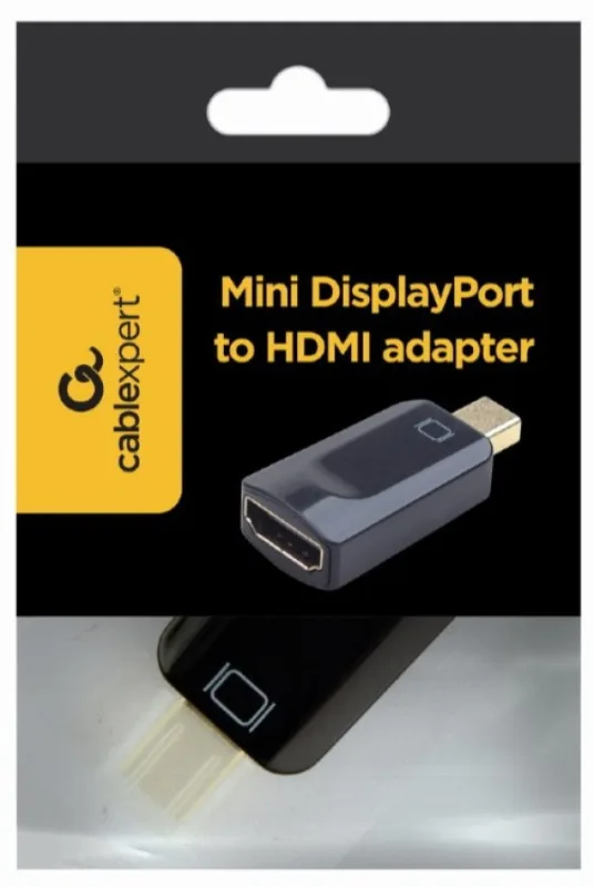 Gembird Mini DisplayPort v.1.2 to HDMI adapter, BLACK (A-mDPM-HDMIF-01)