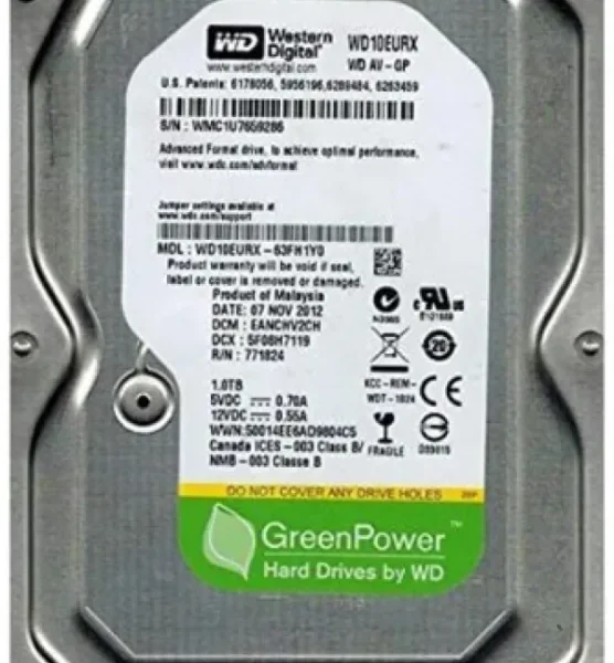 Hard disk 3.5" 1TB WD10EURX WD AV-GP Green IntelliPower 64MB SATA3