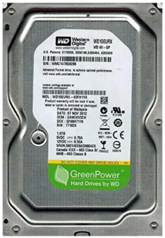 Hard disk 3.5" 1TB WD10EURX WD AV-GP Green IntelliPower 64MB SATA3