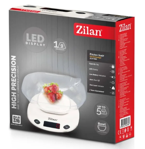 Zilan ZLN7880 Vaga sa posudom kuhinjska, do 5kg, 1L, tacnost od 1g