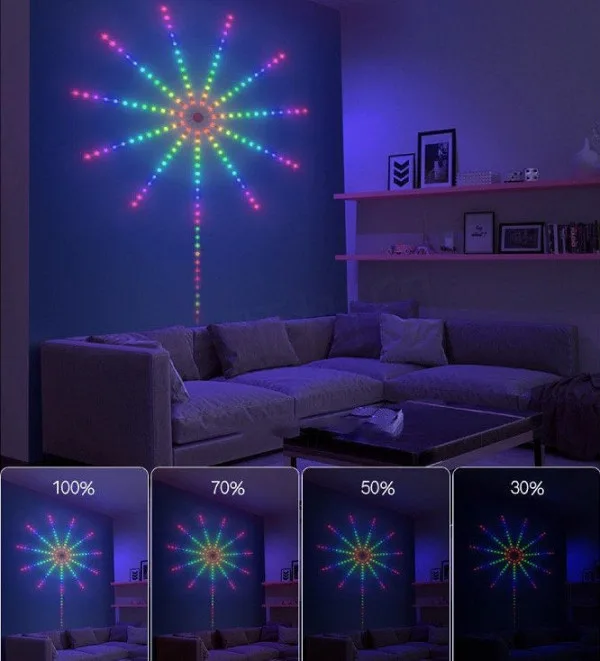 RGB LED vatromet 10x0.3m+1x1m, 94 LED, DC LVT-30/94