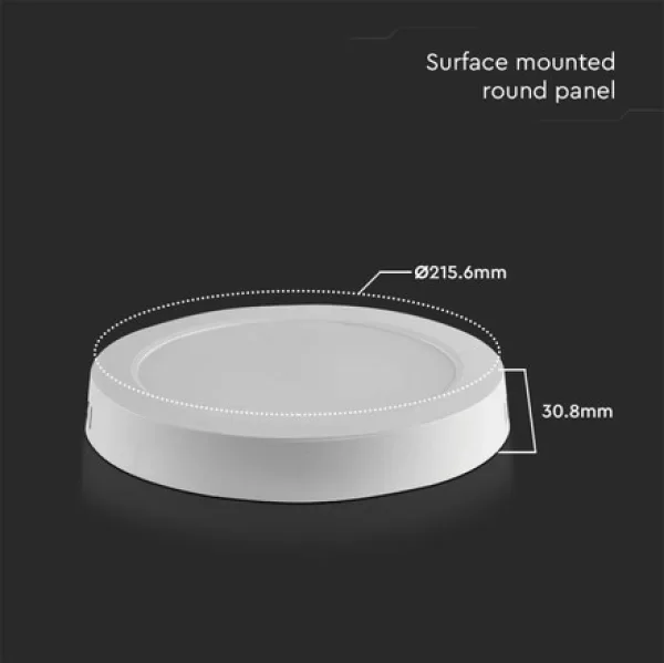V-tac led panel nadgradni okrugli, 18w, 4000k, sku-7877