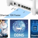 Cudy WR1300 AC1200 Dual Band 2.4+5Ghz MESH Wi-Fi Ruter 1W/4LAN Gbit,4x5dBi Wisp/AP/REP/TR