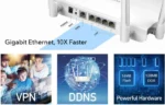 Cudy WR1300 AC1200 Dual Band 2.4+5Ghz MESH Wi-Fi Ruter 1W/4LAN Gbit,4x5dBi Wisp/AP/REP/TR