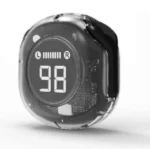 TWST-01-BK Gembird bluetooth V5.4 slusalice, TWS, LCD, Transparent, black - Slika 2