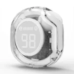 Gembird bluetooth V5.4 slušalice, TWS, LCD, Transparent, white (TWST-01-W)
