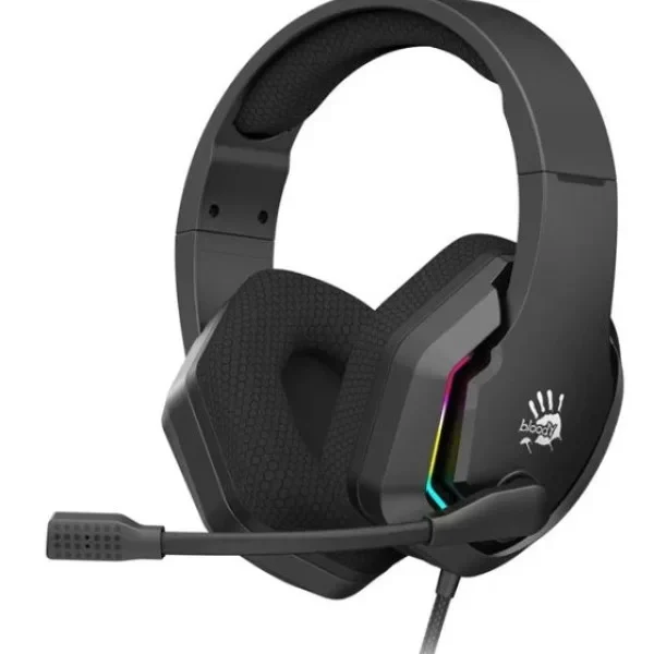 BLACK A4Tech Bloody gejmerske slušalice sa mikrofonom, 50mm/16ohm, USB za RGB, 3,5mm (A4-G260P)