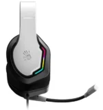 WHITE A4Tech Bloody gejmerske slušalice sa mikrofonom, 50mm/16ohm, USB za RGB, 3,5mm (A4-G260P) - Slika 5