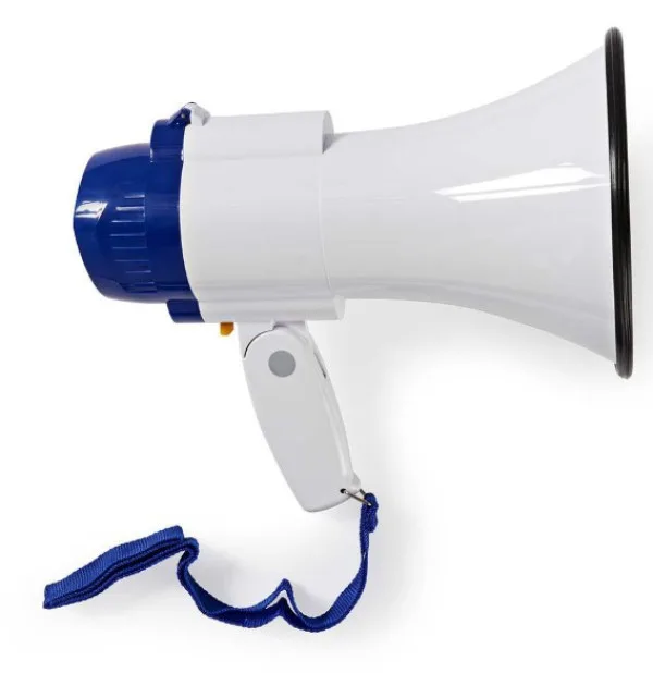 Megafon 115dB, max.250m ugradjena sirena i funkcija snimanja, Blue/White (MEPH150WT)