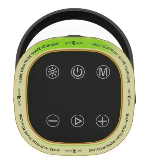 Gembird Portable Bluetooth LED speaker, 10W, BT, FM, USB, Handsfree, Black (SPK-BT-LED-06)