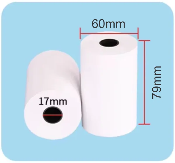 Termo rolna 79x60mm, 5KOM, (45m, 53gsm BPA FREE) (POS-TROL79-60mm)