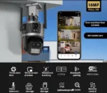 GMB kamera 12 mpix microSD iCSee xmeye pro app Zoom 8x, PTZ ip66, 3.6mm+3.6mm (CAM-IP8MP-EP12-8X) - Slika 3