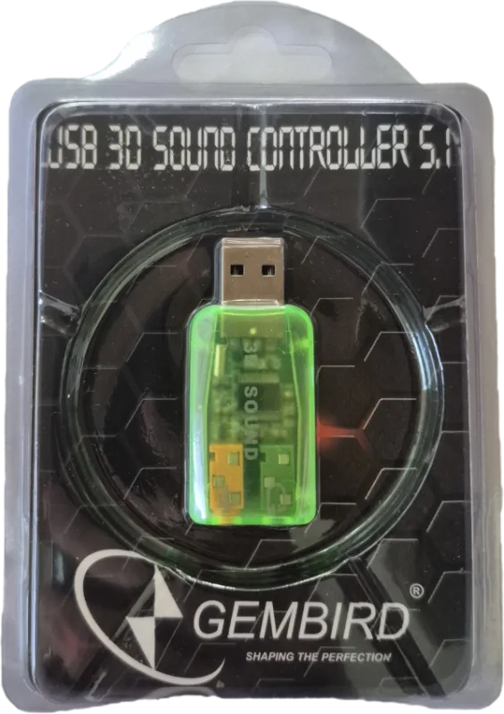 Gembird USB 5.1 3D zvucna karta, zamenjuje audio kontrolor u PC (CMP-SOUNDUSB13)