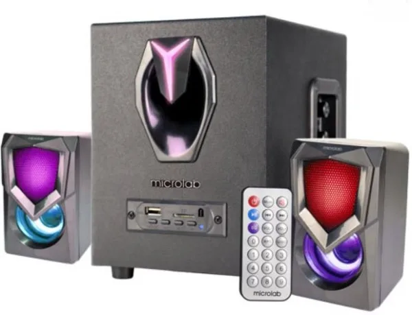 Microlab G101BT Aktivni zvučnici 2.1 11W (5W,2x3W) 3,5mm, SD, USB, FM, Bluetooth, daljinski, LED