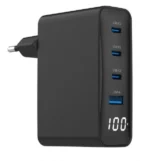 Gembird 4-port 100W GaN USB fast charger, LCD, black (TA-UC-PDQC100LCD-01-BK) - Slika 2