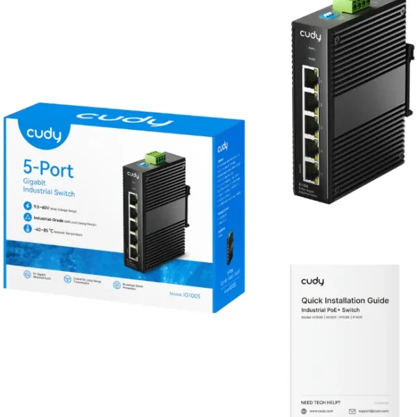 Cudy IG1005 industrijski gigabitni svič sa 5 portova