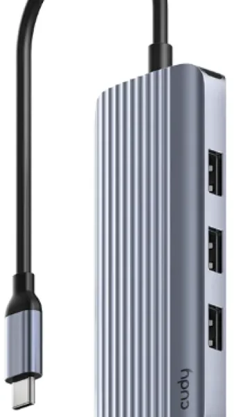 Cudy UH606 USB-C hub 6-u-1, HDMI 4K 60 Hz i LAN