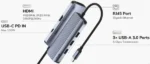 Cudy UH606 USB-C hub 6-u-1, HDMI 4K 60 Hz i LAN - Slika 5