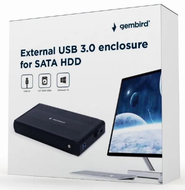 Hard disk 3.5" 1TB SET USB 3.0 SATA eksterno kućište + 1TB WD10EURX WD/ EE3-U3S-3