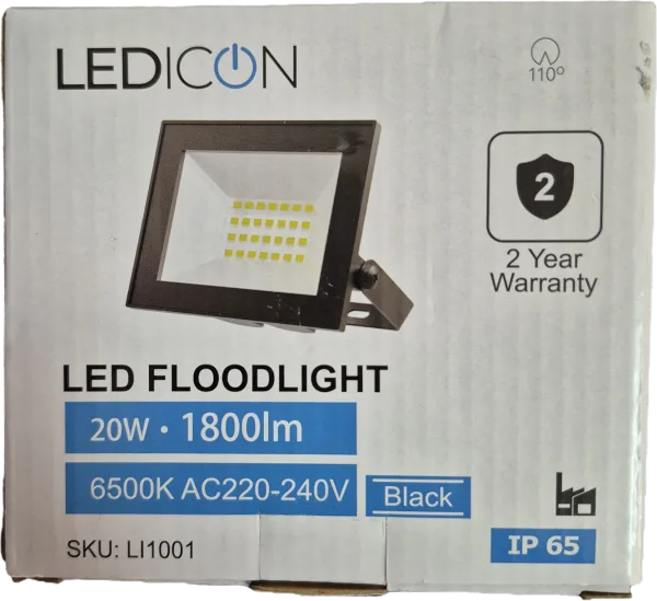 LEDICON LED REFLEKTOR 20W, 1800lm, 6500K, IP65 LI1001