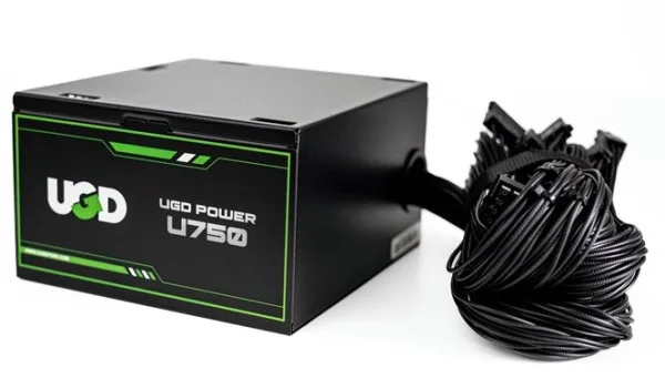Napajanje U750W 750W UGD Power 12cm FAN, 20+4pin, 4+4pin, 6xSATA, 2xIDE, 4x6+2pin 80Plus, Black