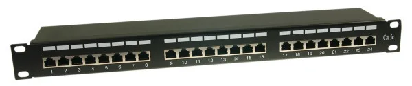 Patchcord kabal panel, 24 porta STP 5e 1U