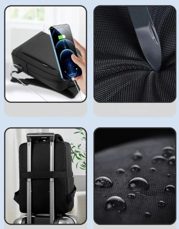 Gembird Ranac za laptop 15,6inc 45x28x15cm USB konektor, 600g (NCC-15-KLB021)