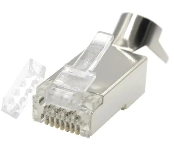 Gembird Zasticeni modularni CAT7 prolazni utikac 15u pozlacen, FTP, SFTP, 100 kom. (LC-PTF7-01/100)