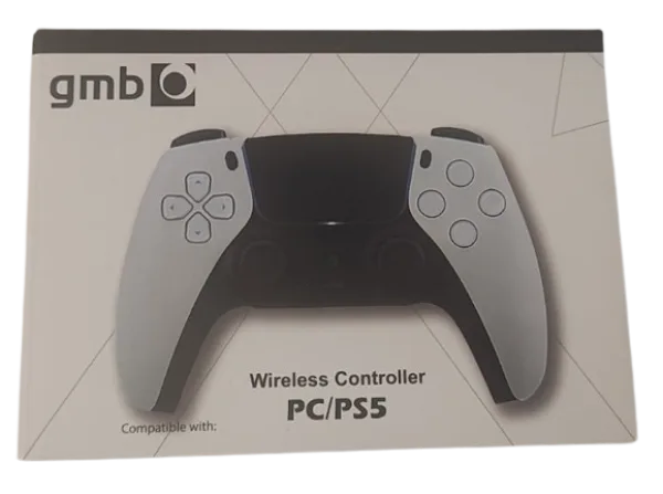 JPD-PS5 Grey-White PC/PS5 Gembird Bežični gamepad sa vibracijom, zvučnik, 3,5mm, touchpad, trigger