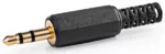 CAVC22900BKG Audio konektor, Ravni, Muški, Pozlaceni, Lemljenje, Prečnik ulaza: 4,0 mm,PVC, 1 kom