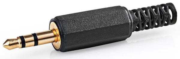 72098 CAVC22900BKG Audio konektor, Ravni, Muški, Pozlaceni, Lemljenje, Prečnik ulaza: 4,0 mm,PVC, 1 kom