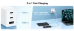 Cudy CH67_EU GaN punjač, 67 W, 2 USB-C + USB-A - Slika 7