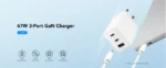 Cudy CH67_EU GaN punjač, 67 W, 2 USB-C + USB-A - Slika 5