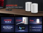 Cudy M3000 AX3000 Wi-Fi 6 mesh sistem, 2,5G, 3 uređaja - Slika 5
