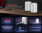 Cudy M3000 AX3000 Wi-Fi 6 mesh sistem, 2,5G, 2 uređaja - Slika 5