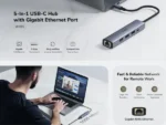 Cudy UH605 USB-C hub 5-u-1 sa gigabitnim LAN portom