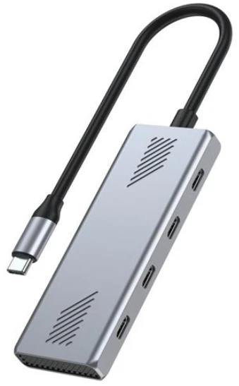 Gembird razdelnik, IN-1 x USB Type-C (M) OUT-4 x USB Type-C (F) (UHB-CM-U310-C4-01)