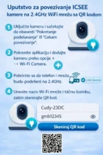 GMB kamera 3 mpix microSD iCSee xmeye pro app Two-way voice 3,6mm ZA SIJALICNO GRLO E27 (CAM-IP3MP-Q8) - Slika 5