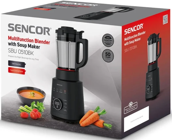 SENCOR SBU 0510BK Multifunkcijski blender sa funkcijom kuvanja,1200 W, crna,1.2l