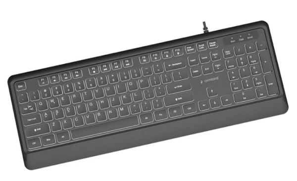 75252 Gembird Tanka žièana osvetljena tastatura, crna, US raspored (KB-UML-04)