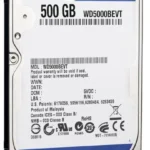 Hard disk 2.5" 500GB WD5000BEVT BLUE scorpio 5400rpm 8mb SATA 9.5mm