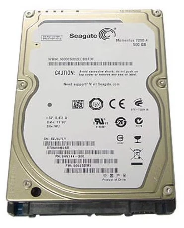 Hard disk 2.5" 500GB ST9500420AS SEAGATE 7200rpm 16mb SATA 9.5mm