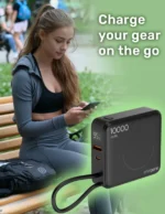 PB10-WPC15-LCD-01 Gembird 20 W prenosni punjaè sa brzim punjaèem i bežiènim punjaèem, 10000 mAh,crni - Slika 3