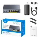 Cudy GS1005P gigabitni PoE+ svič, 4 PoE + 1 uplink, V2.0 - Slika 2