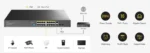 Cudy GS1018PS2 gigabitni PoE+ svič, 18 RJ45 + 2 SFP
