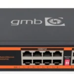 GMB Switch, IEEE802.3af/at, 8 PoE 100/1000M, 2 UP-Link 100/1000M, 52V 120W, Support watch (POE-GS1010P)